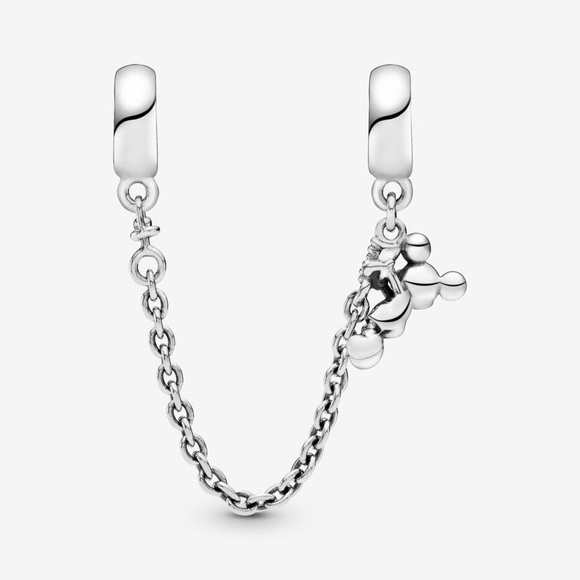 🆕Disney, Climbing Mickey Safety Chain, Red CZ - Picture 2 of 4